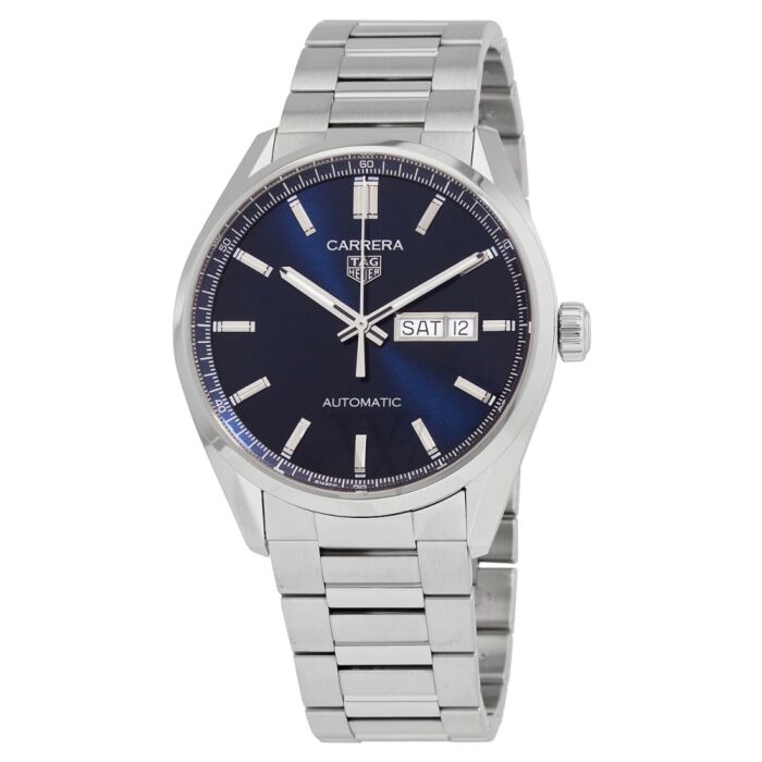 Men's Carrera Stainless Steel Blue Sunray Dial Watch