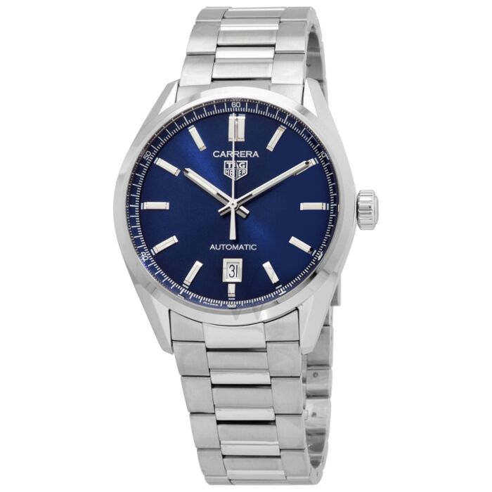Men's Carrera Stainless Steel Blue Dial Watch