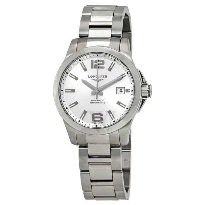 Womens Conquest Stainless Steel Blue Dial