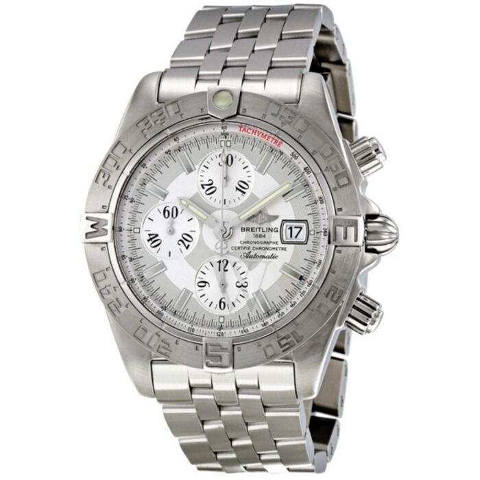 Men's Galactic Chrono Chronograph Stainless Steel Silver Dial Watch