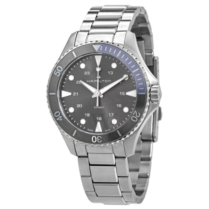 Men's Khaki Navy Scuba Stainless Steel Grey Dial Watch