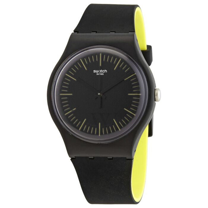 Men's Silicone Black Dial Watch