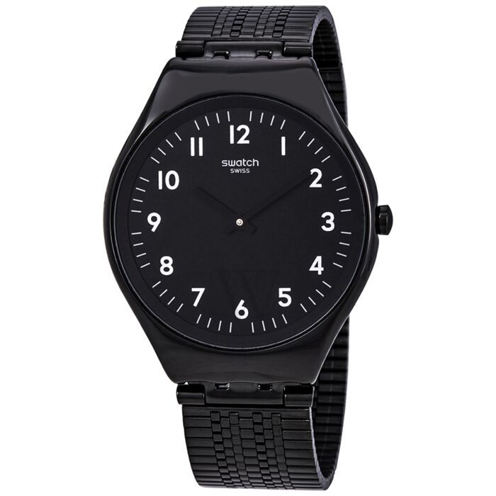 Unisex Skincoal Stainless Steel Milanese Black Dial Watch