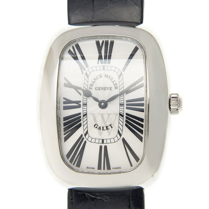 Womens Galet Alligator Silver-tone Dial