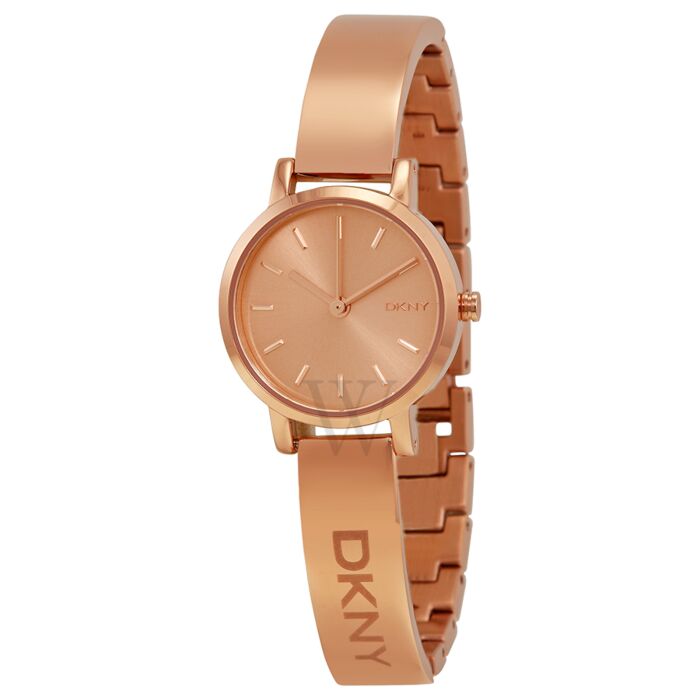 Womens Stainless Steel Rose Dial