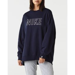 Womens Oversized Embroidered Crewneck