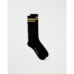 Stripes Big Logo Long Socks