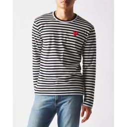 Striped Play T-Shirt With Logo Heart