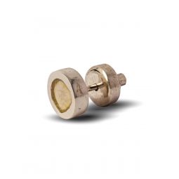 Stud Earring (0.2 CT, Yellow Diamond Slab, PA+YDIA)