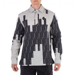 Vector Monogram Long-Sleeve Cotton Polo Shirt, Brand Size 50 (US Size 40)