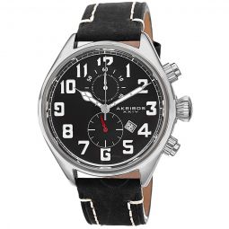 Essential Chronograph Black Dial Stainless Steel Mens Watch
