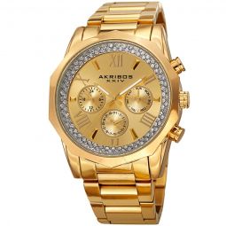 Mens Dress Chronograph Quartz Gold Dial Mens Watch