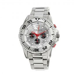 Silver Dial Stainless Steel Mens Watch