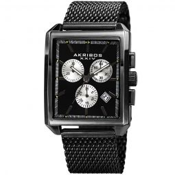 Womens Casual Chronograph Quartz Black Dial Mens Watch
