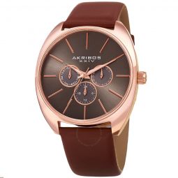 Womens Casual Chronograph Quartz Brown Dial Mens Watch