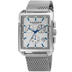Womens Casual Chronograph Quartz Silver Dial Mens Watch