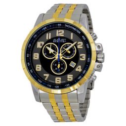 Black Dial Two-tone Mens Watch