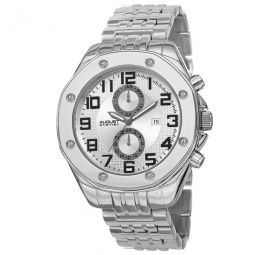 Quartz Silver Dial Silver-tone Alloy Mens Watch