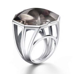 LILLUSTRE Gray Crystal Ring Size 5