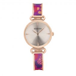 Katherine Quartz Crystal Rose Gold Dial Ladies Watch