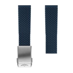 Blue Mesh Rubber Strap 22mm