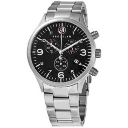Bedford Brownstone Quartz Black Dial Mens Watch
