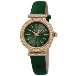 Green Dial Green Leather Ladies Watch