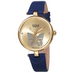Pretty Butterfly Quartz Diamond Ladies Watch