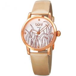 Pattern Quartz Diamond White Dial Ladies Watch