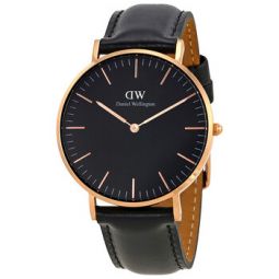 Classic Sheffield Black Dial 36MM Watch