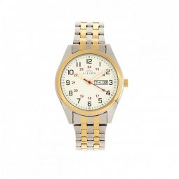 Gann White Dial Two-tone Mens Watch