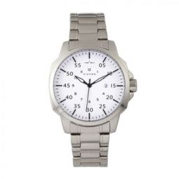 Hughes White Dial Mens Watch
