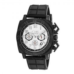 Tritium Push Chronograph White Dial Mens Watch