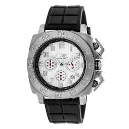 Tritium Push Chronograph White Dial Mens Watch
