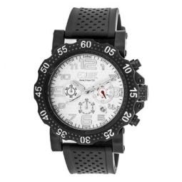 Tritium Rivet Chronograph White Dial Mens Watch