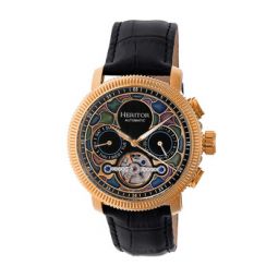 Aura Vitreous Enamel Semi-Skeleton Dial Mens Watch