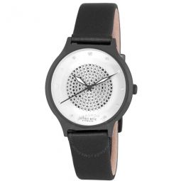 Orstead Round Silver-tone Steel Silver Sunray Dial Swarovski Crystal Ladies Watch