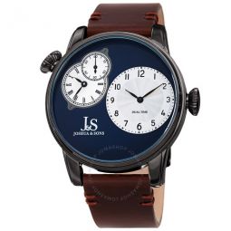 Dual Time Quartz Blue Dial Mens Watch
