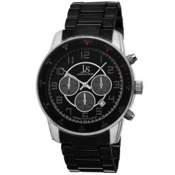 Joshua & Sons Chronograph Black Dial Black Alloy Mens Watch
