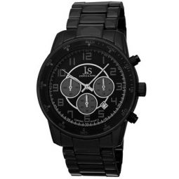 Joshua & Sons Chronograph Black Dial Black Ion-plated Mens Watch