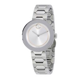 Bold Silver Dial Ladies Watch