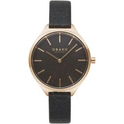 Kaffe Quartz Black Dial Ladies Watch