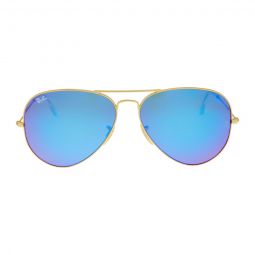 Aviator Flash Lenses Blue Unisex Sunglasses