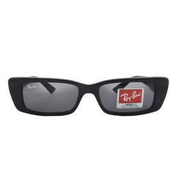 Teru Bio Based Dark Grey Rectangular Unisex Sunglasses