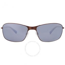 Decoy Graphite Polarized Rectangular Unisex Sunglasses