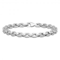 Oval Link Mens Stainless Steel Bracelet