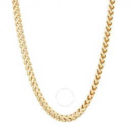 Stainless Steel Yellow IP Finish Franco Link 24 Chain