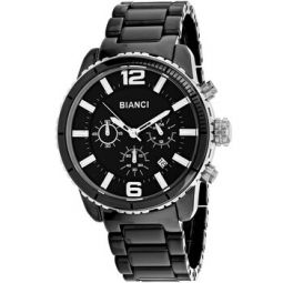 Amadeo Chronograph Quartz Black Dial Mens Watch