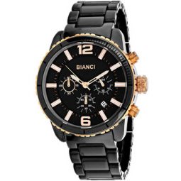 Amadeo Chronograph Quartz Black Dial Mens Watch