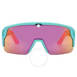 MONOLITH 5050 Happy Gray Green with Pink Spectra Mirror Shield Unisex Sunglasses